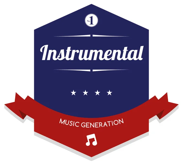 Instrumental music — Stock Vector