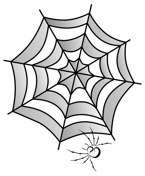 Spider web cartoon — Stock vektor