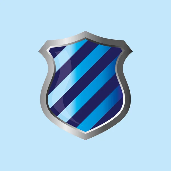 Escudo tema azul — Vector de stock