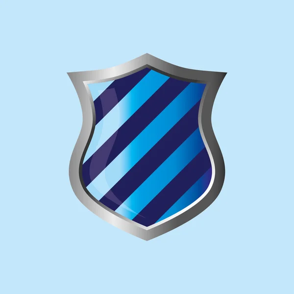 Blue theme shield — Stock Vector