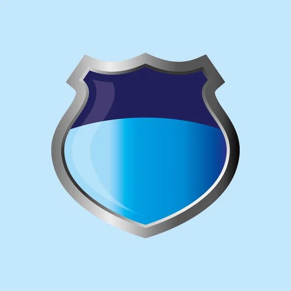 Blue theme shield — Stock Vector