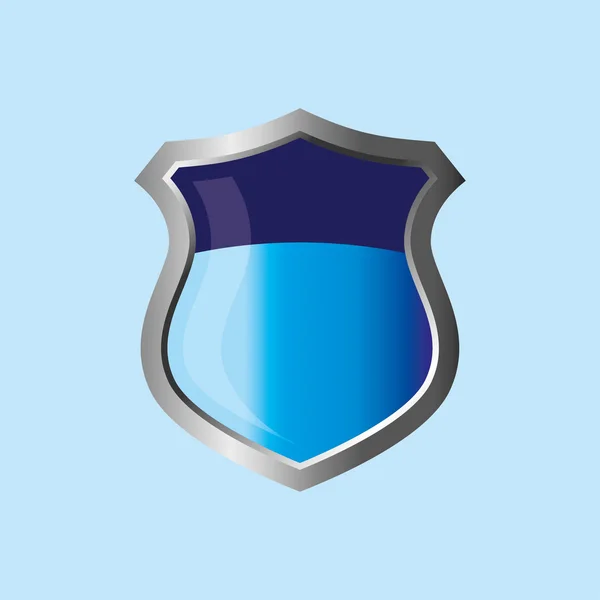 Blue theme shield — Stock Vector