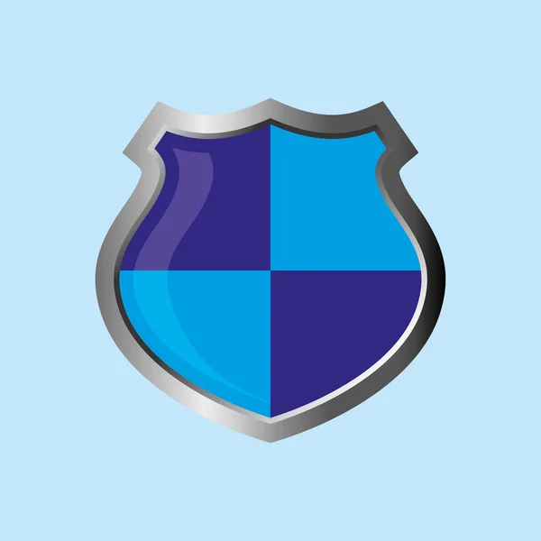 Escudo tema azul — Archivo Imágenes Vectoriales