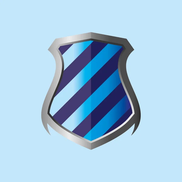 Escudo tema azul — Vector de stock