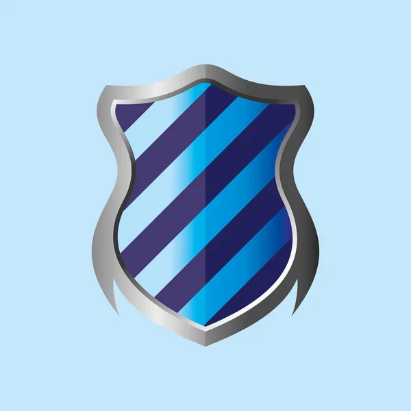 Escudo tema azul — Vector de stock