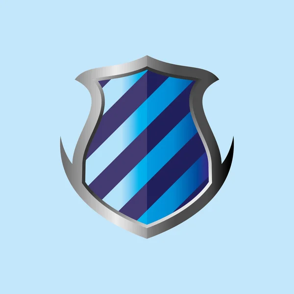 Escudo tema azul — Vector de stock