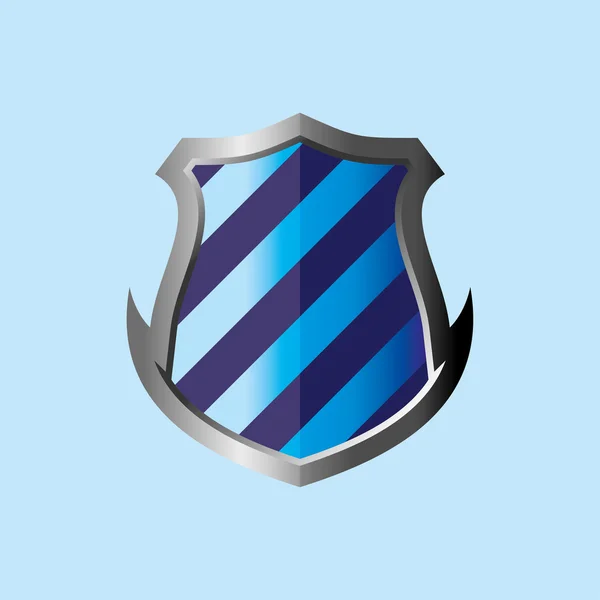 Escudo tema azul — Vector de stock