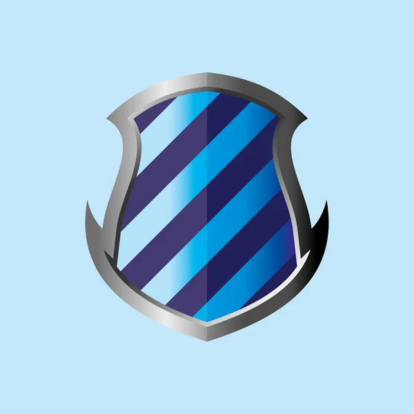 Tema blu scudo — Vettoriale Stock