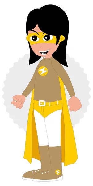 Dibujos animados super héroe chico — Vector de stock