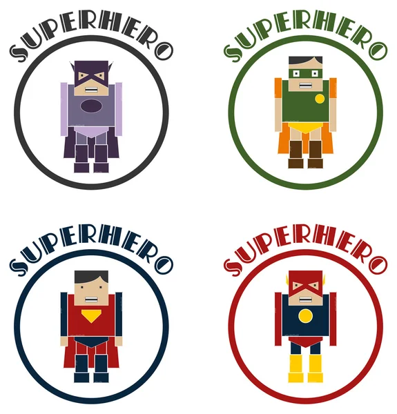 Super hero guy set — Stock Vector