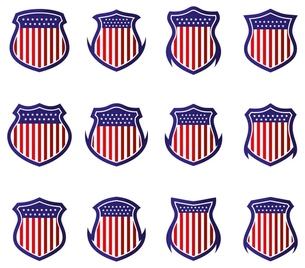 Патриотический щит США — стоковый вектор