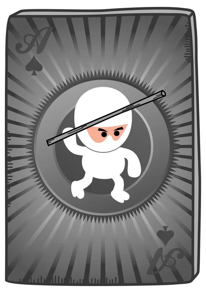 Poker kart ninjaPoker kaart ninja — Stok Vektör