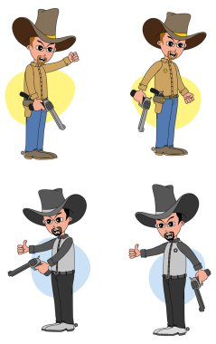 kovboy karikatür ayarla
