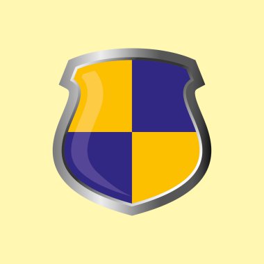 Tema mavi ve sarı kalkan