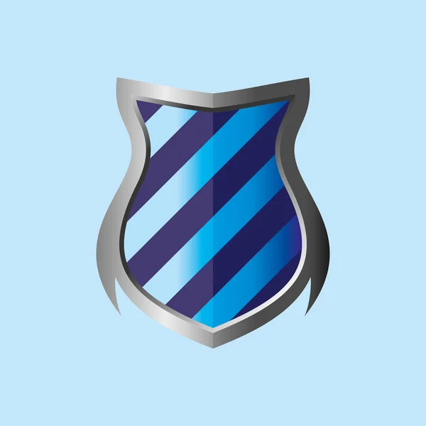 Blu a righe scudo tema — Vettoriale Stock