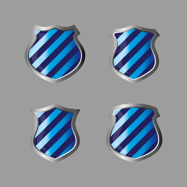 Bouclier à thème bleu — Image vectorielle