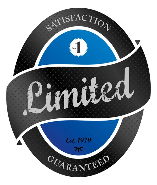 Round limited label — Stock Vector