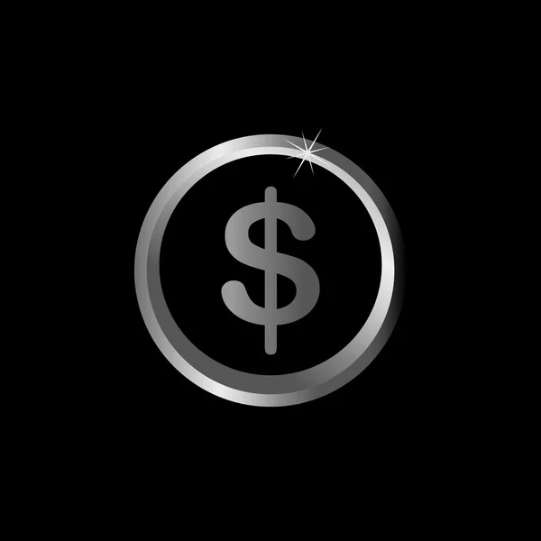 Dollar knop — Stockvector