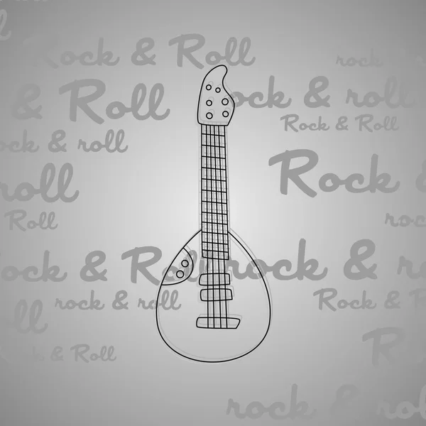 Rock'n roll gitar sanat — Stok Vektör