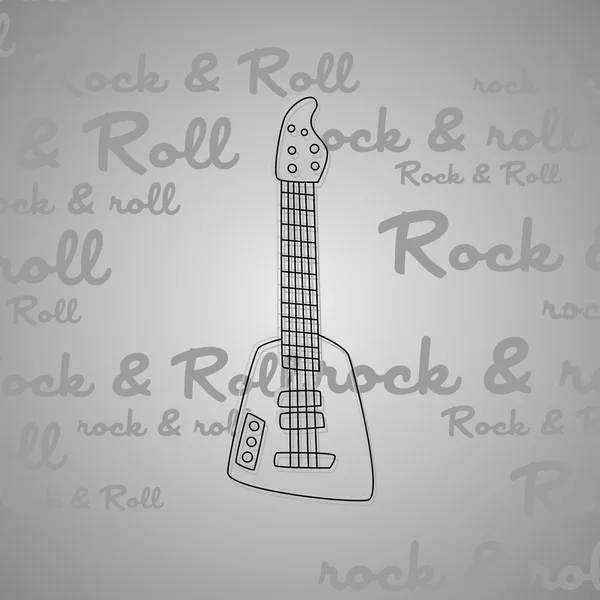 Arte de guitarra rock and roll — Vetor de Stock