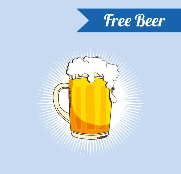 無料のビールの背景 — ストックベクタ