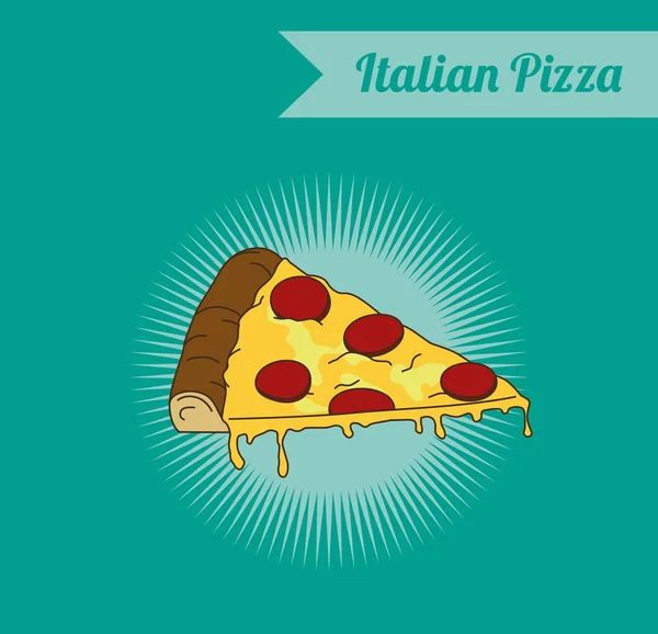 Italiaanse pizza achtergrond — Stockvector