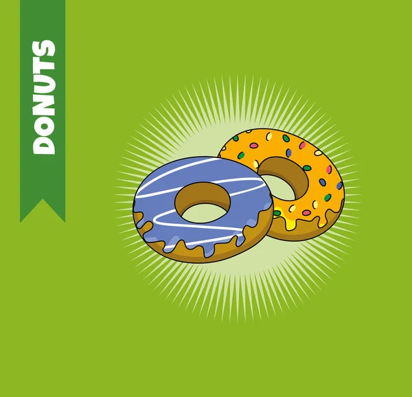 Donuts background — Stock Vector