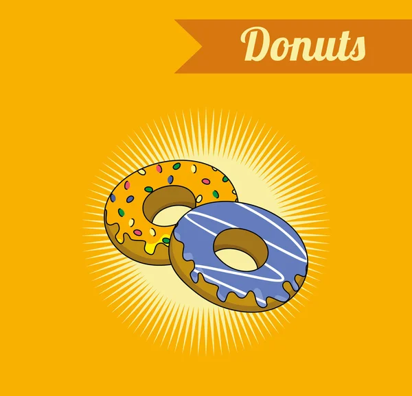 Donuts background — Stock Vector