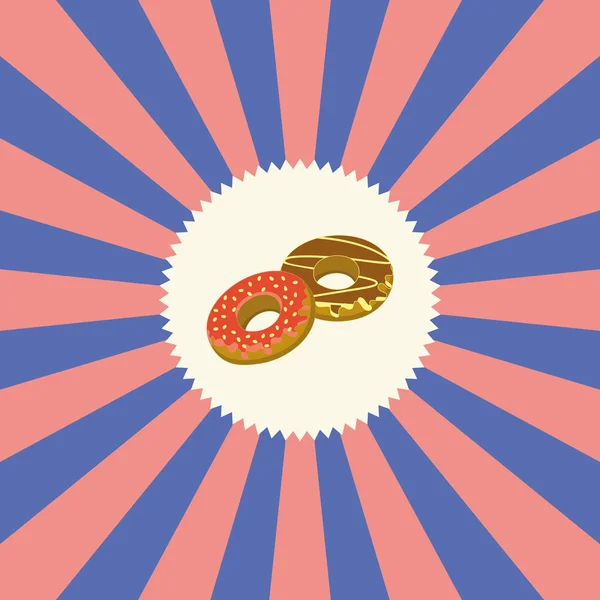 Donuts im Retro-Look — Stockvektor