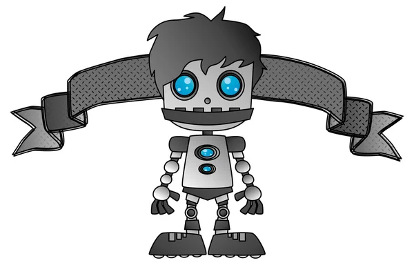 Robot in metallo — Vettoriale Stock