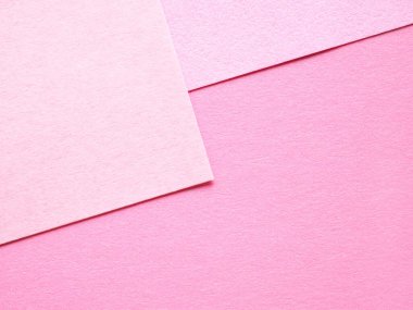 Boş gradyan pembe renkli kağıt arka plan dokusu. Soyut geometrik düz kompozisyon. Resim, metin ve tasarım kavramı