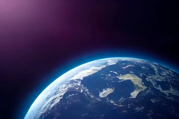 Planeta Ziemia Nieznaną Wyspą Możliwe Egzoplaneta — Zdjęcie stockowe