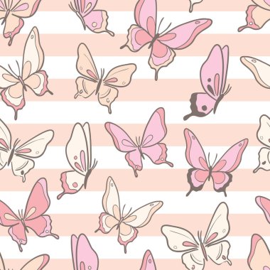 Vektör kelebek yay deseni, kusursuz bir arka plan. Kız işi duvar kağıdı.