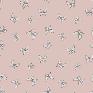 Çıplak kelebek vektör şablonu pürüzsüz arka plan.