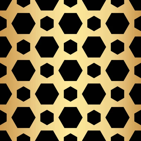 Vektormuster Goldener Geometrischer Wiederholungsmustervektor Endlos Sich Wiederholende Fliese Goldene Tapete — Stockvektor