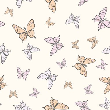 Vektör kelebek yay deseni, kusursuz bir arka plan. Kız işi duvar kağıdı.