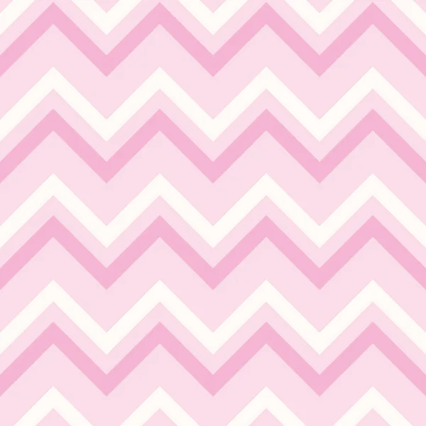 Zigzag Vector Pattern Pink White Abstract Geometric Chevron Background Seamless — ストックベクタ