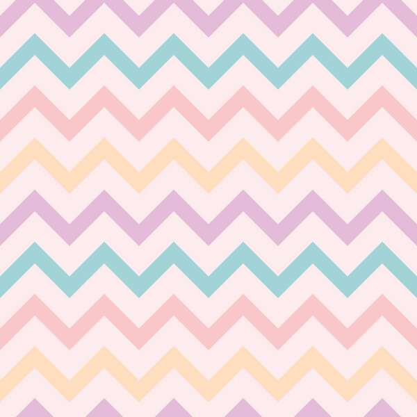Zigzag vector pattern, colorful abstract geometric chevron background, seamless repeat.