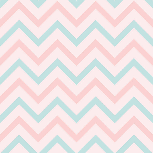 Zigzag vector pattern, pink and blue abstract geometric chevron background, seamless repeat.