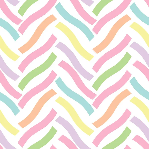 Motif Vectoriel Chevron Lignes Ondulées Colorées Fond Abstrait Géométrique Répétition — Image vectorielle