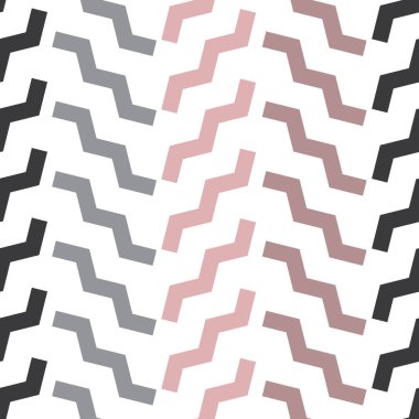 Vektör sembolü deseni, zigzag çizgileri, geometrik soyut arkaplan, kusursuz tekrar.