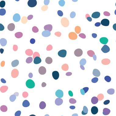 Rastgele dağılmış şekiller, renkli mozaik desenler, soyut taş deseni, terrazzo esinlenmiş tasarım, kusursuz vektör tekrarı..