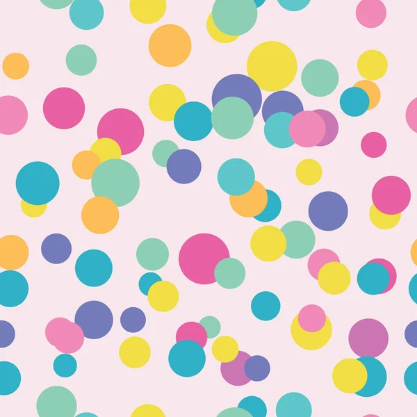 Mignon Motif Points Colorés Points Dispersés Fond Abstrait Géométrique Répétition — Image vectorielle