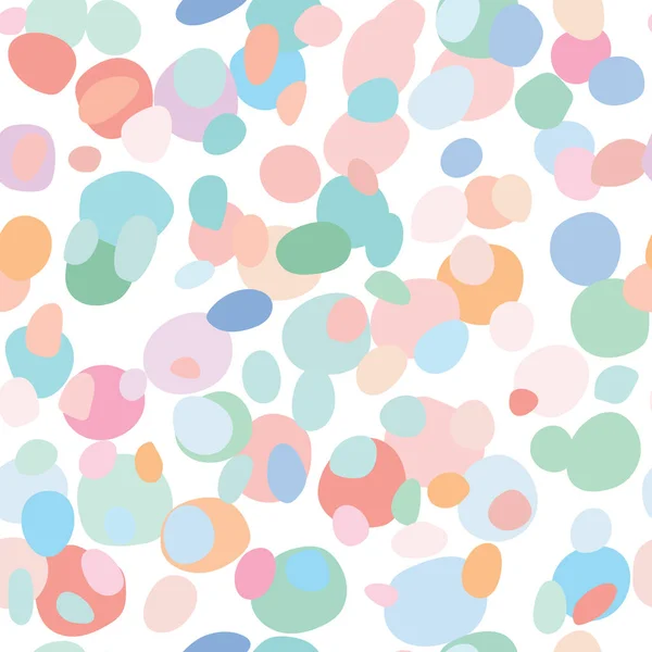 Colorful Pastel Print Vector Pattern Random Shapes Scattered Design Seamless — Stock Vector