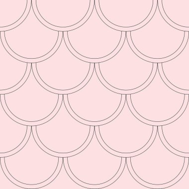Geometrik balık ölçekli desen, pembe pürüzsüz arka plan, minimalist vektör duvar kağıdı.