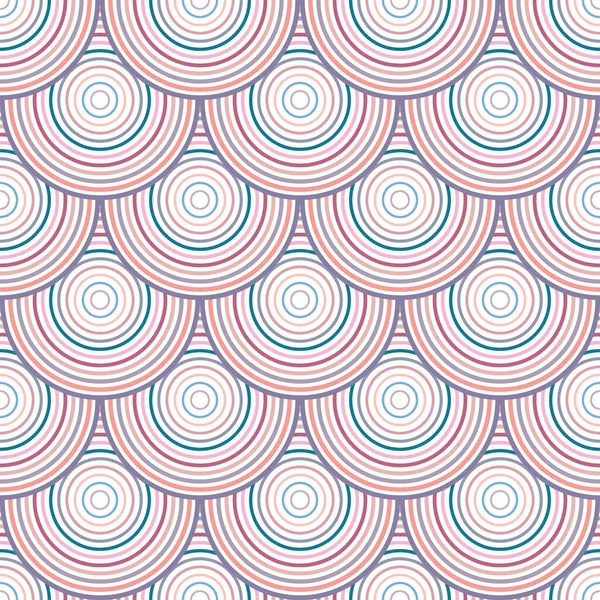 Renkli balık ölçekli desen, tekrarlayan daireler, geometrik kusursuz tekrarlanmayan vektör arkaplanı.