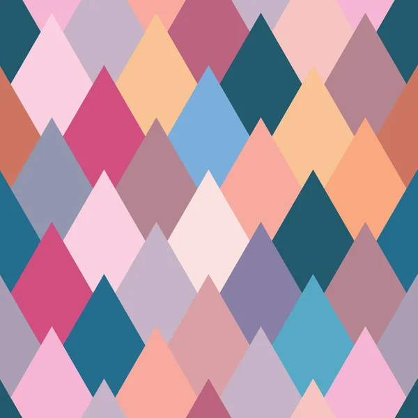 Colorful Triangles Geometric Repeat Pattern Abstract Vector Background — ストックベクタ