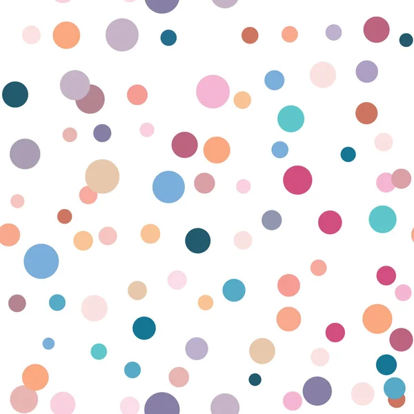 Tiny Dots Scattered Colorful Vector Dot Pattern Seamless Repeat Background — Stock Vector
