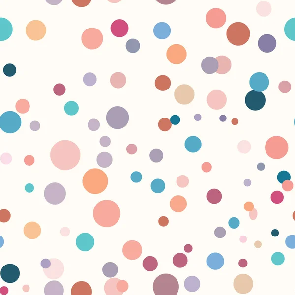 Colorful Dot Pattern Scattered Dots Cute Vector Repeat Background — Stock Vector
