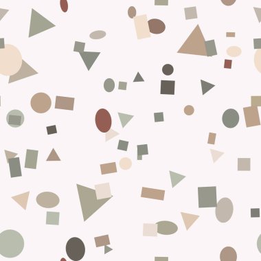 Rastgele şekiller geometrik tekrar desenli fayans, vektör duvar kağıdı